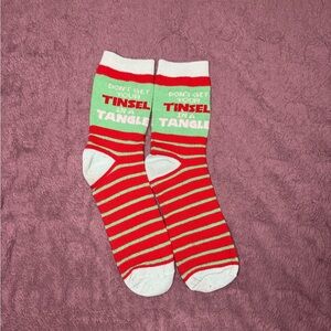 Red and Green Holiday Socks
